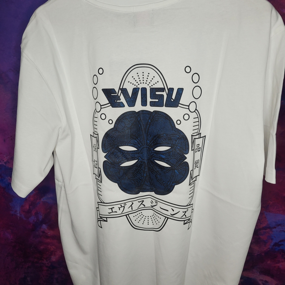 R.M.C.  XXX Premium Quality White Tee with Navy Graphic